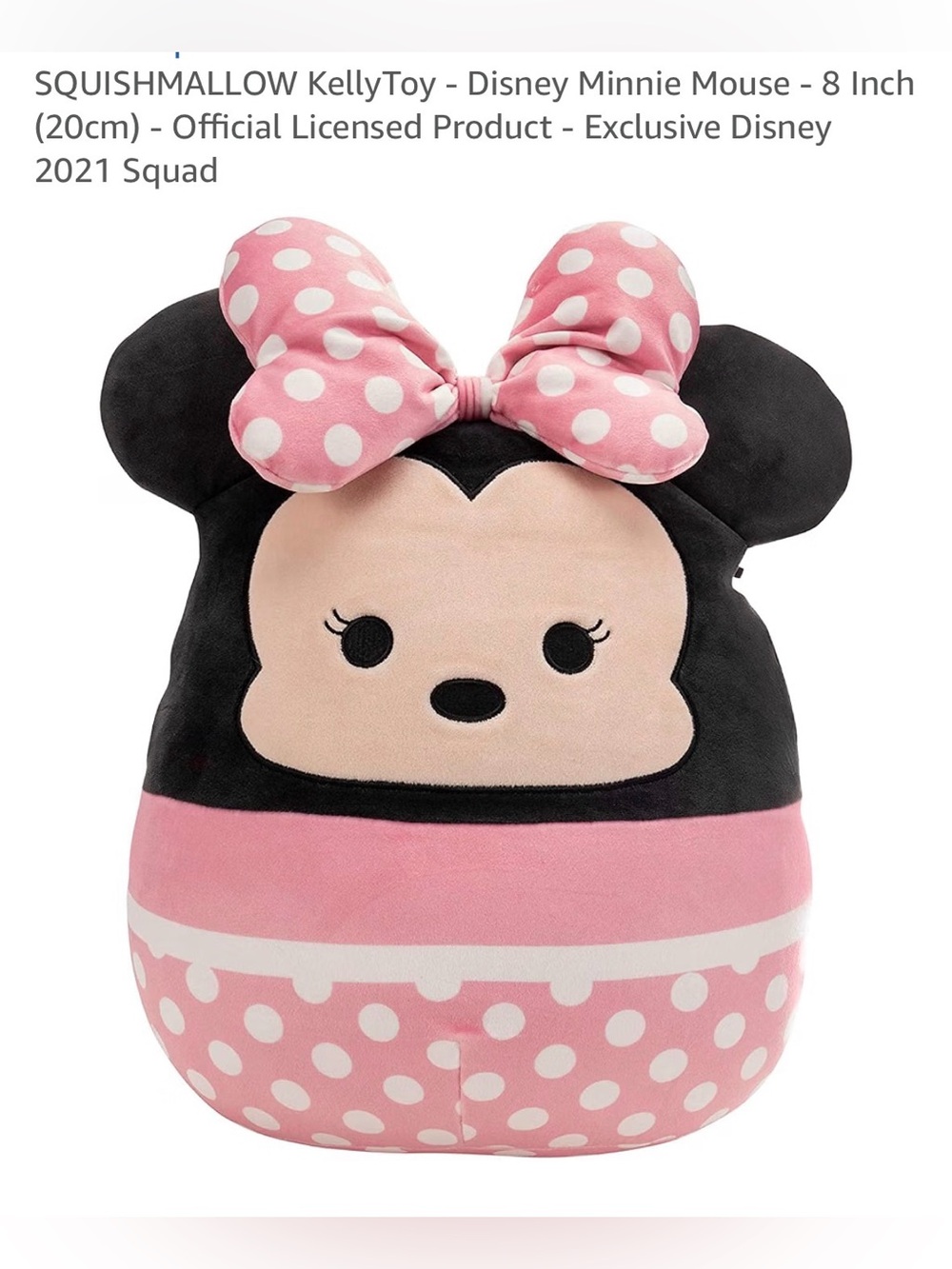 Squishmallows Minnie Mouse Pink Black White Polka Dot Plush